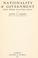 Cover of: Nationality & government