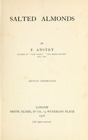 Cover of: Salted almonds