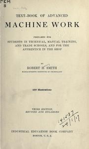 Text-book of advanced machine work