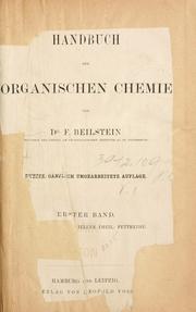 Cover of: Handbuch der organischen chemie by Friedrich Konrad Beilstein