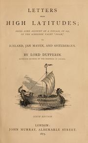 Cover of: Letters from high latitudes by Frederick Hamilton-Temple-Blackwood, 1st Marquess of Dufferin and Ava, Frederick Hamilton-Temple-Blackwood, 1st Marquess of Dufferin and Ava