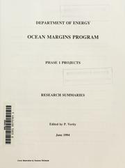 Cover of: Ocean margins program by edited by R. Jahnke and  P. Verity.