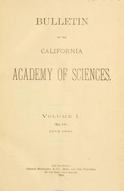 Cover of: Bulletin of the California Academy of Sciences by 