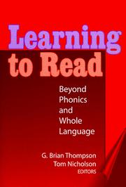 Cover of: Learning to Read: Beyond Phonics and Whole Language (Language and Literacy Series (Teachers College Pr))