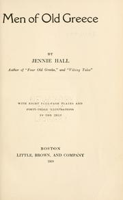 Cover of: Men of old Greece by Jennie Hall, Jennie Hall