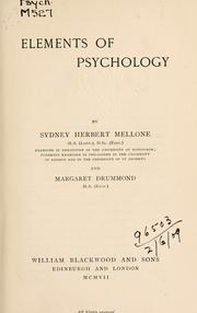 Cover of: Elements of psychology.