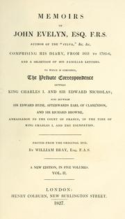 Cover of: Memoirs of John Evelyn  by John Evelyn