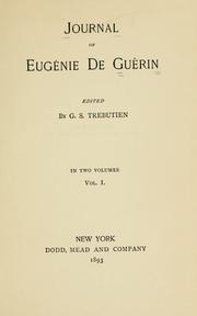 Cover of: Journal of Eug©Øenie de Gu©Øerin