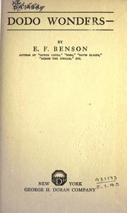 Cover of: Dodo wonders. by E. F. Benson