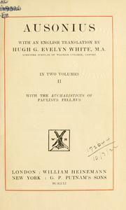 Cover of: Ausonius, with an English translation by Decimus Magnus Ausonius