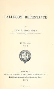 Cover of: A ballroom repentance. by Annie Edwards