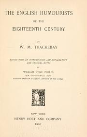 Cover of: The English humourists of the eighteenth century by William Makepeace Thackeray, William Makepeace Thackeray