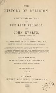 Cover of: The history of religion by John Evelyn