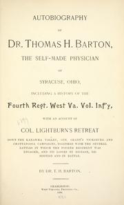 Autobiography of Dr. Thomas H. Barton ..