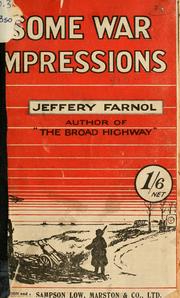 Cover of: Some war impressions by Jeffery Farnol