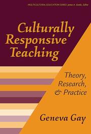 Cover of: Culturally Responsive Teaching : Theory, Research, and Practice (Multicultural Education Series, No. 8)