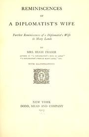Cover of: Reminiscences of a diplomatist's wife by Mrs. Hugh Fraser, Mrs. Hugh Fraser