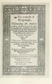 Cover of: The rewarde of wickednesse by Robinson, Richard