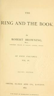 Cover of: The ring and the book. by Robert Browning