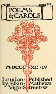 Cover of: Poems & carols