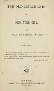 Cover of: The old merchants of New York City. by Joseph Alfred Scoville