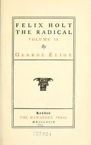 Cover of: Felix Holt by George Eliot