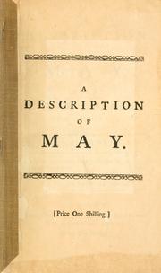 Cover of: A description of May.