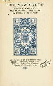 Cover of: The new South by Holland Thompson