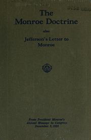Cover of: The Monroe Doctrine: also, Jefferson's Letter to Monroe.