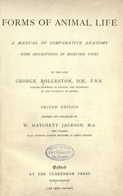 Cover of: Forms of animal life by George Rolleston, George Rolleston