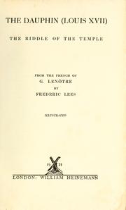 Cover of: The Dauphin (Louis XVII)