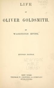 Cover of: Life of Oliver Goldsmith. by Washington Irving