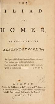 Cover of: The Iliad of Homer