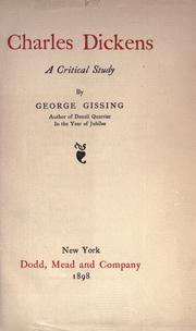 Cover of: Charles Dickens by George Gissing, George Gissing