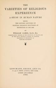 Cover of: The varieties of religious experience by William James