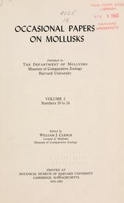 Cover of: Occasional papers on mollusks by Harvard University. Museum of Comparative Zoology. Dept. of Mollusks.