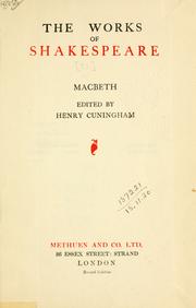Cover of: Macbeth. by William Shakespeare