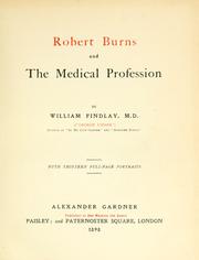 Cover of: Robert Burns and the medical profession