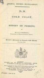 Cover of: Gold Coast.: Report on forests.