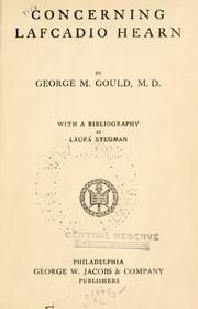 Cover of: Concerning Lafcadio Hearn by George M. Gould