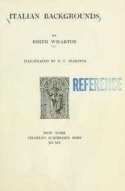 Cover of: Italian backgrounds by Edith Wharton