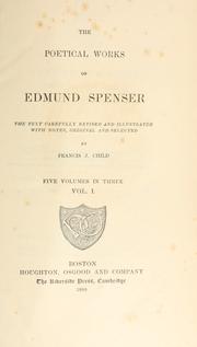 Cover of: The poetical works of Edmund Spenser by Edmund Spenser