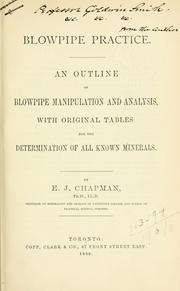 Blowpipe practice by E. J. Chapman