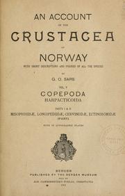 Cover of: An account of the Crustacea of Norway by G. O. Sars