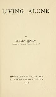 Cover of: Living alone. by Stella Benson