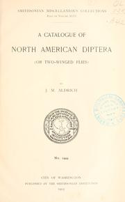 Cover of: A catalogue of North American Diptera (or two-winged flies)