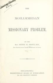 Cover of: The Mohammedan missionary problem. by Jessup, Henry Harris