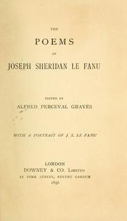 Cover of: Poems. by Joseph Sheridan Le Fanu