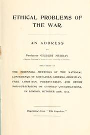 Cover of: Ethical problems of the war.