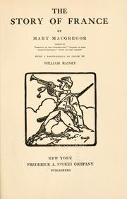 Cover of: The story of France told to boys and girls